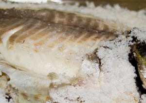 Sea bream baked in a salt crust (Dorada a la sal)
